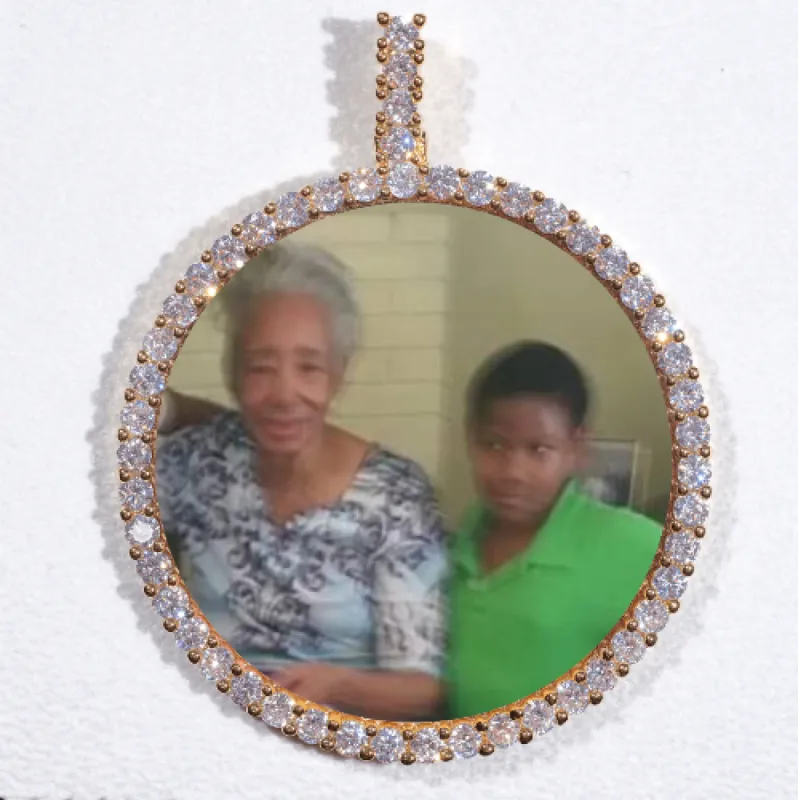 LARGE 3D CIRCLE CUSTOM PICTURE PENDANT sold by The GUU Shop