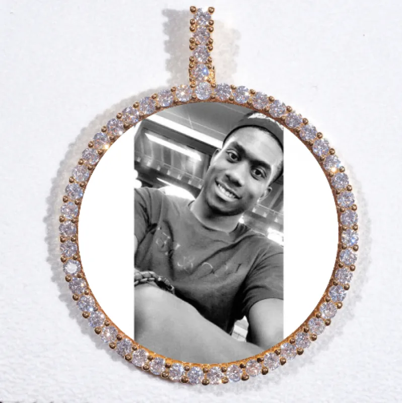 LARGE 3D CIRCLE CUSTOM PICTURE PENDANT sold by The GUU Shop