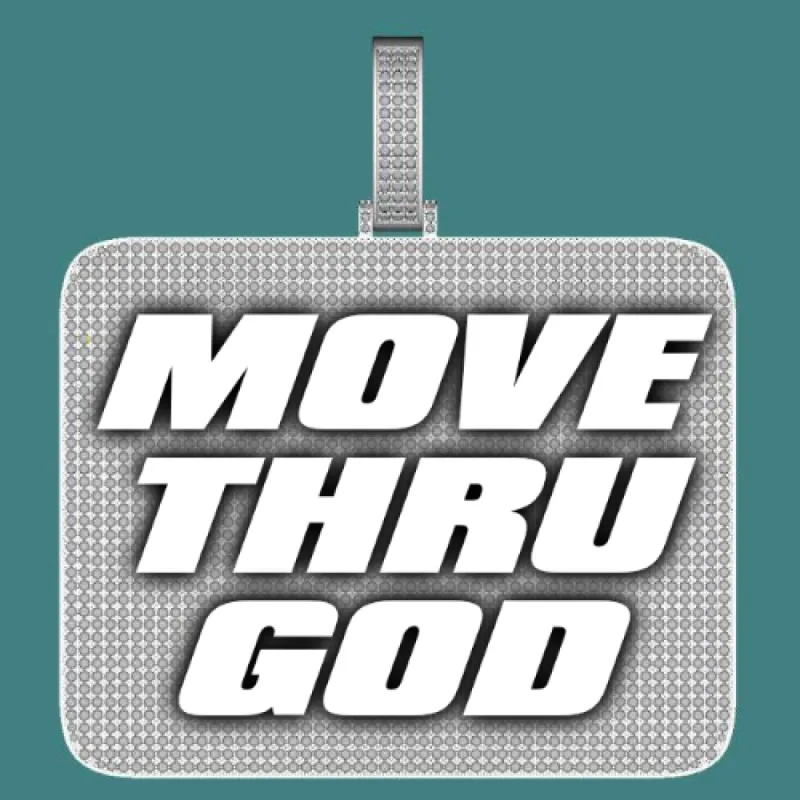 CUSTOM LETTER NECKLACE 3D BIG SQUARE sold by The GUU Shop