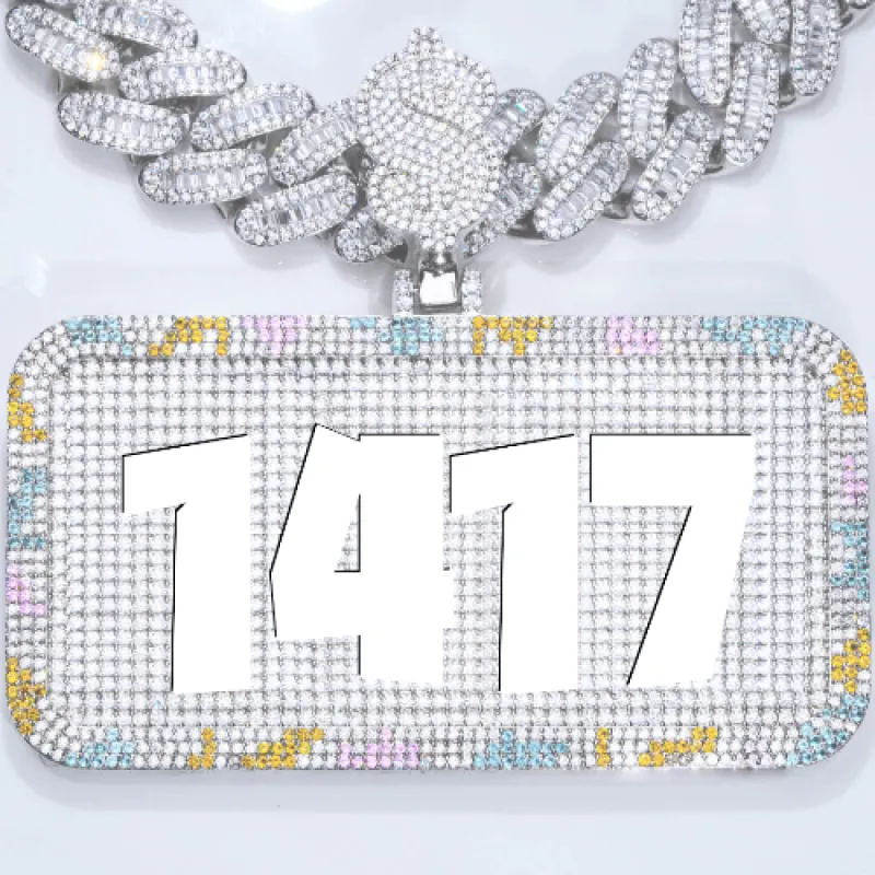 CUSTOM LETTER NECKLACE 3D COLORFUL SQUARE sold by The GUU Shop