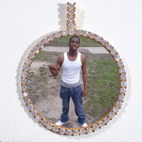 LARGE 3D CIRCLE CUSTOM PICTURE PENDANT sold by The GUU Shop