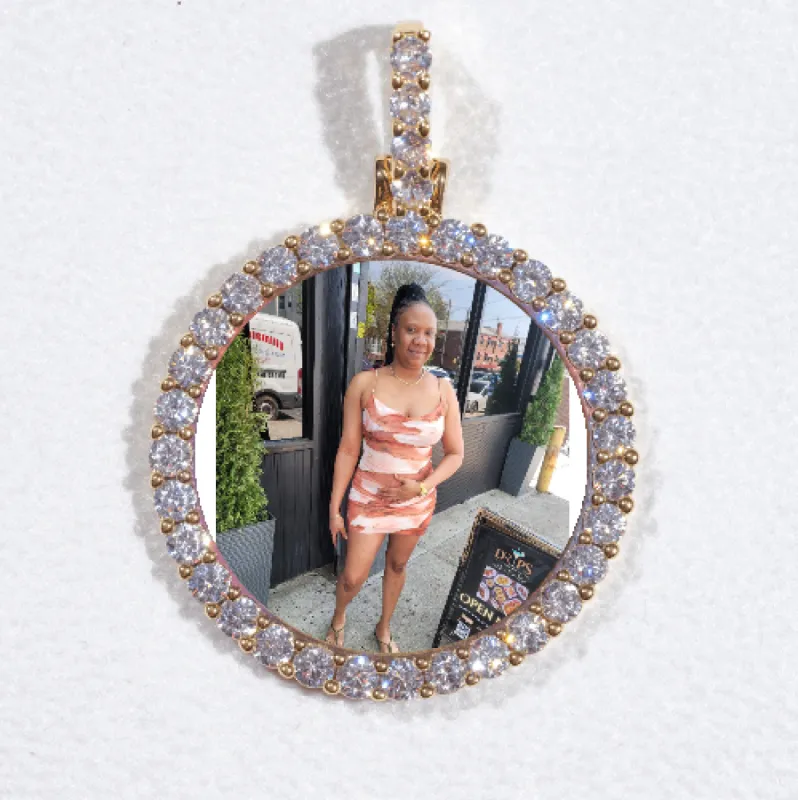 3D CIRCLE CUSTOM PICTURE PENDANT SMALL SIZE sold by The GUU Shop