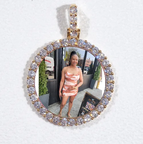 3D CIRCLE CUSTOM PICTURE PENDANT SMALL SIZE sold by The GUU Shop