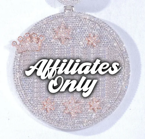 CUSTOM LETTER NECKLACE 3D BIG CROWN DISC sold by The GUU Shop