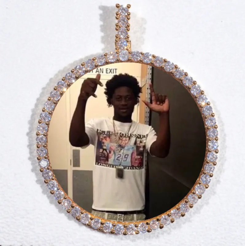 LARGE 3D CIRCLE CUSTOM PICTURE PENDANT sold by The GUU Shop