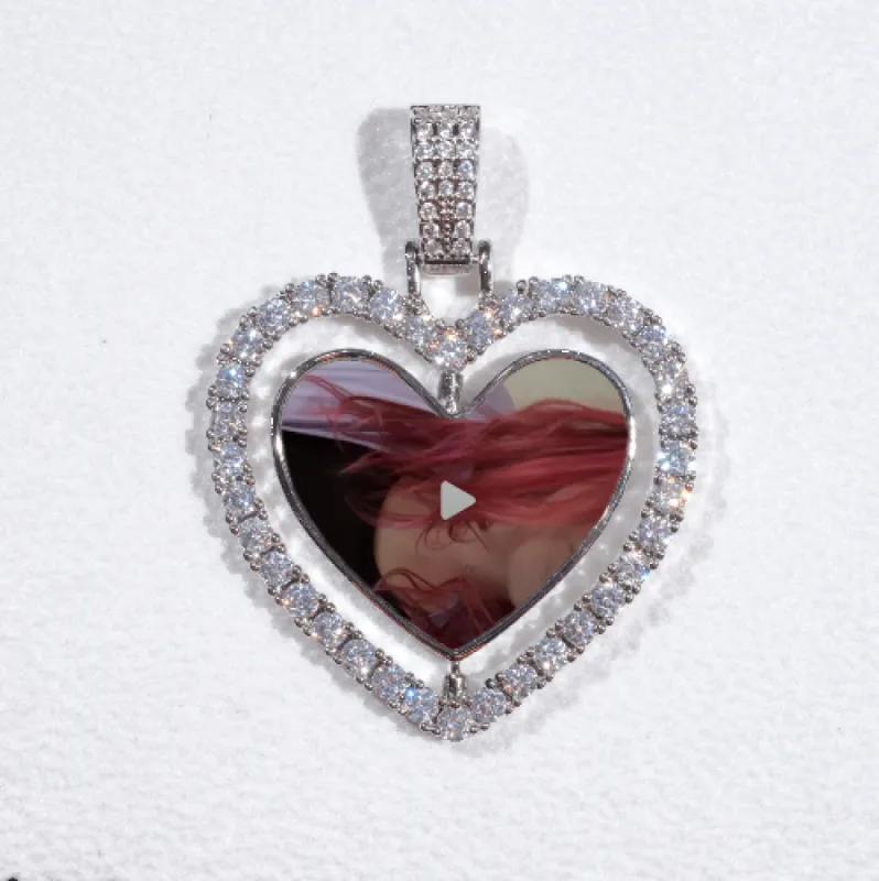 3D Spinning 2-Faced Heart Custom Picture Pendant sold by The GUU Shop