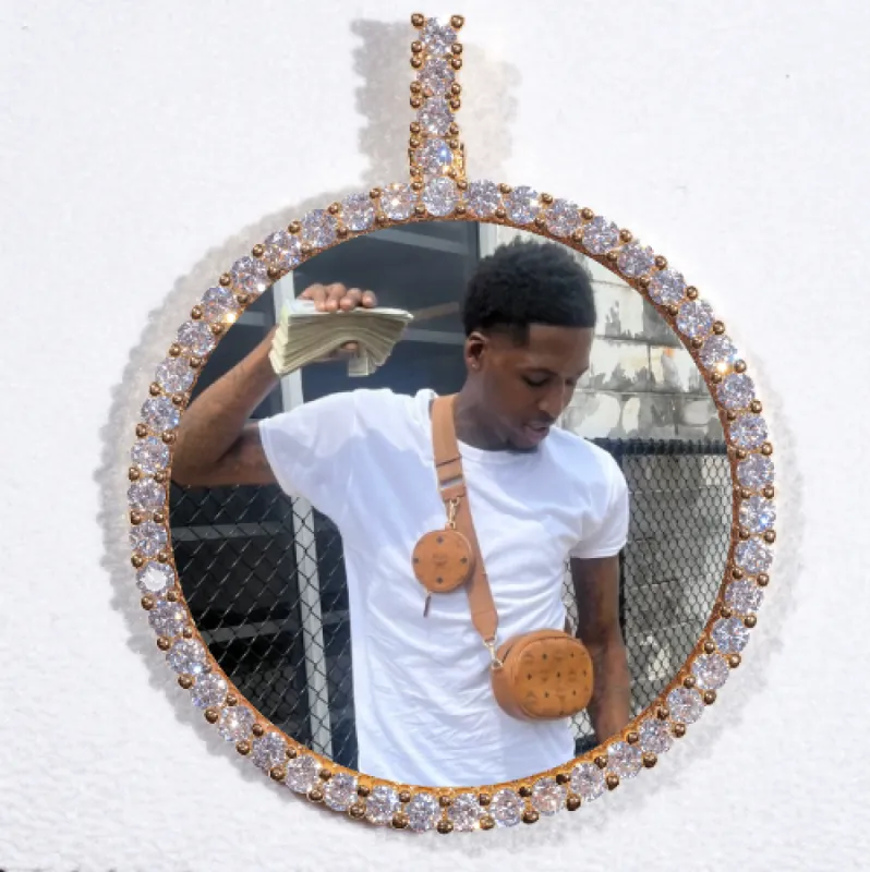 LARGE 3D CIRCLE CUSTOM PICTURE PENDANT sold by The GUU Shop