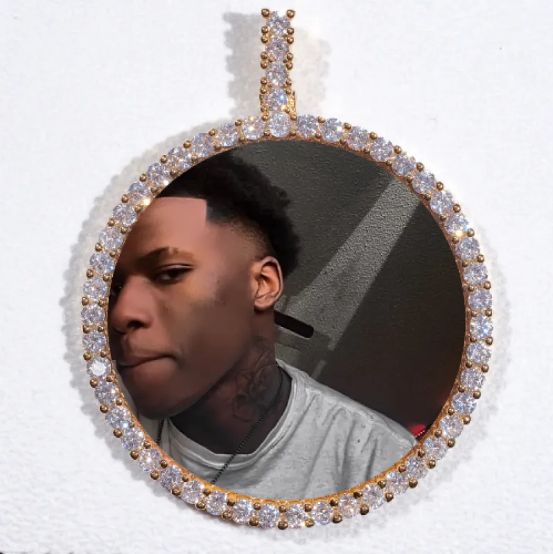 LARGE 3D CIRCLE CUSTOM PICTURE PENDANT sold by The GUU Shop