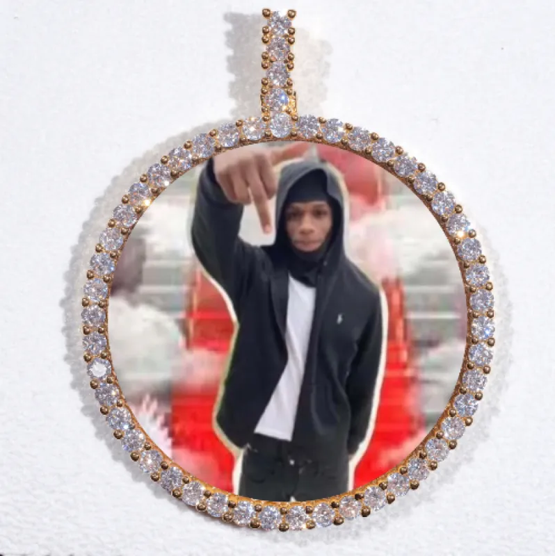 LARGE 3D CIRCLE CUSTOM PICTURE PENDANT sold by The GUU Shop