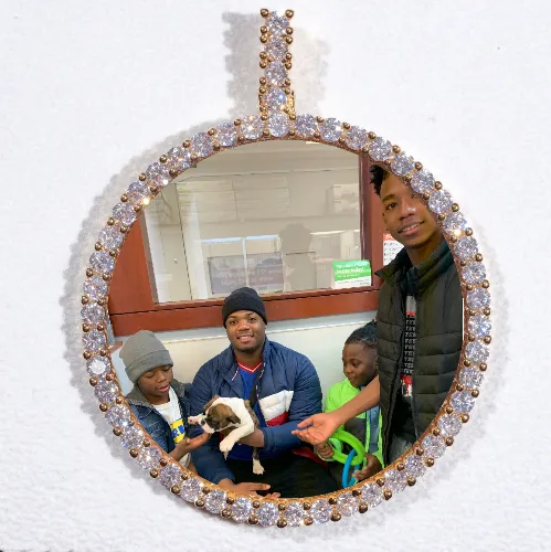 LARGE 3D CIRCLE CUSTOM PICTURE PENDANT sold by The GUU Shop