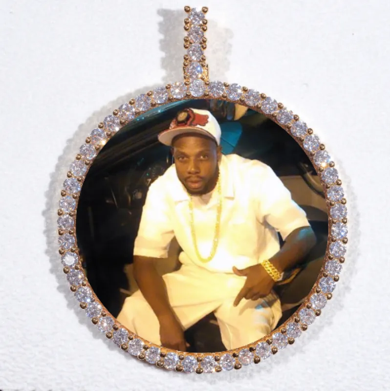 LARGE 3D CIRCLE CUSTOM PICTURE PENDANT sold by The GUU Shop