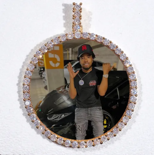 LARGE 3D CIRCLE CUSTOM PICTURE PENDANT sold by The GUU Shop