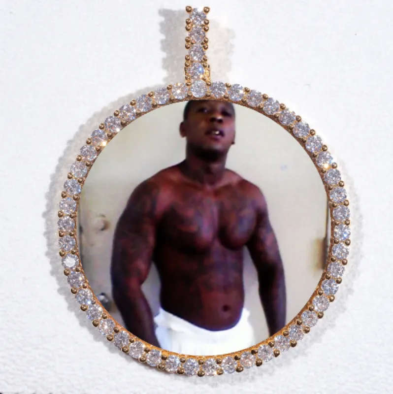 LARGE 3D CIRCLE CUSTOM PICTURE PENDANT sold by The GUU Shop