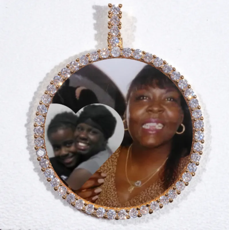 LARGE 3D CIRCLE CUSTOM PICTURE PENDANT sold by The GUU Shop