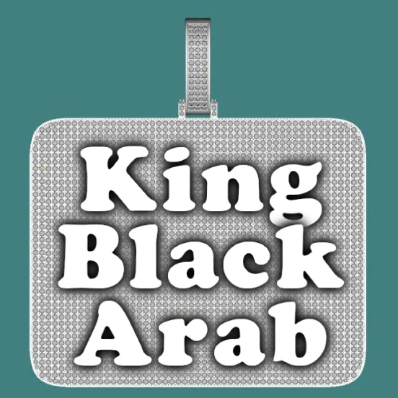 CUSTOM LETTER NECKLACE 3D BIG SQUARE sold by The GUU Shop