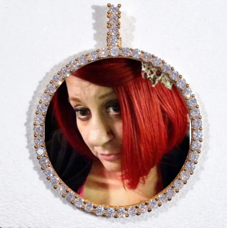 LARGE 3D CIRCLE CUSTOM PICTURE PENDANT sold by The GUU Shop