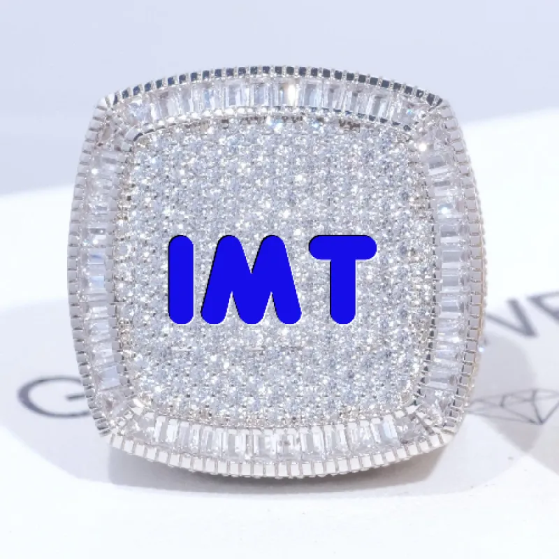 CUSTOM LETTER 3D ICED RING sold by The GUU Shop