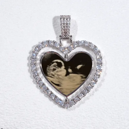 3D Spinning 2-Faced Heart Custom Picture Pendant sold by The GUU Shop
