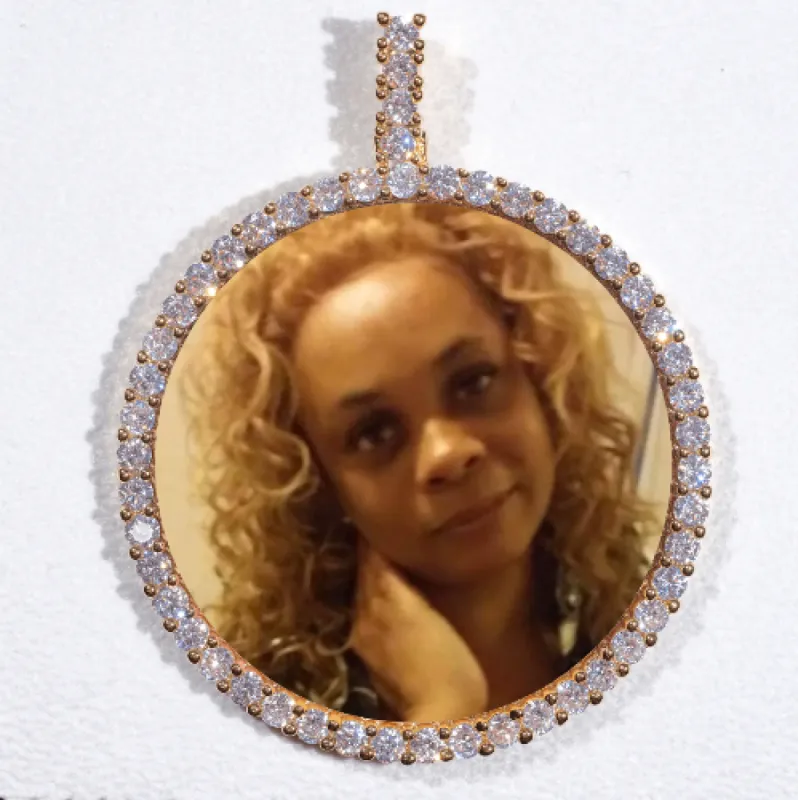 LARGE 3D CIRCLE CUSTOM PICTURE PENDANT sold by The GUU Shop