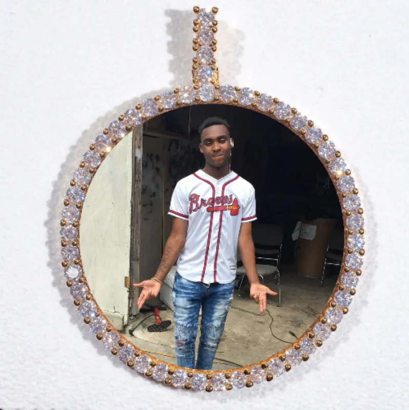 LARGE 3D CIRCLE CUSTOM PICTURE PENDANT sold by The GUU Shop