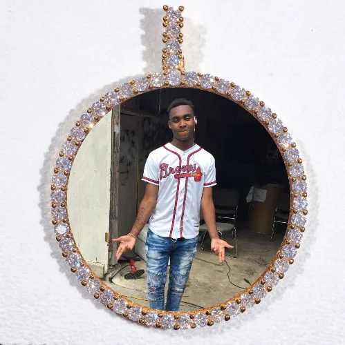 LARGE 3D CIRCLE CUSTOM PICTURE PENDANT sold by The GUU Shop