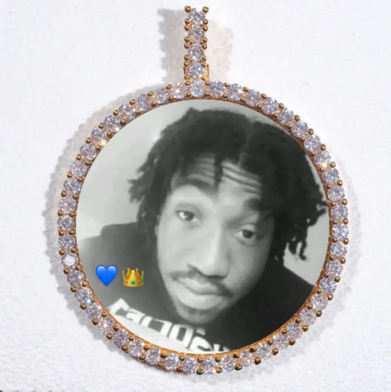 LARGE 3D CIRCLE CUSTOM PICTURE PENDANT sold by The GUU Shop