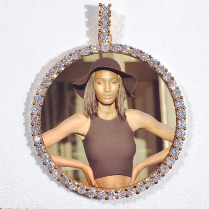 LARGE 3D CIRCLE CUSTOM PICTURE PENDANT sold by The GUU Shop