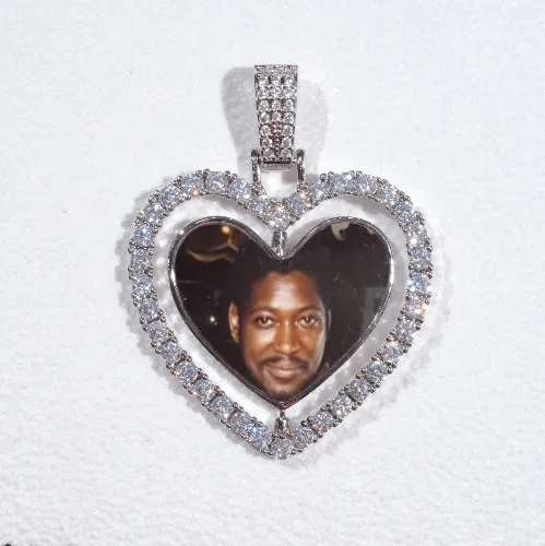 3D Spinning 2-Faced Heart Custom Picture Pendant sold by The GUU Shop