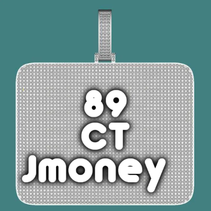 CUSTOM LETTER NECKLACE 3D BIG SQUARE sold by The GUU Shop