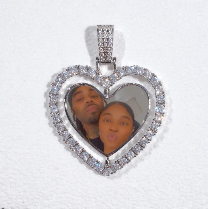 3D Spinning 2-Faced Heart Custom Picture Pendant sold by The GUU Shop