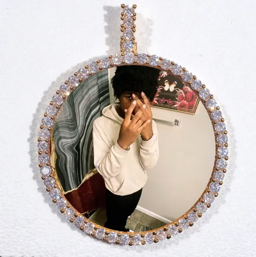 LARGE 3D CIRCLE CUSTOM PICTURE PENDANT sold by The GUU Shop