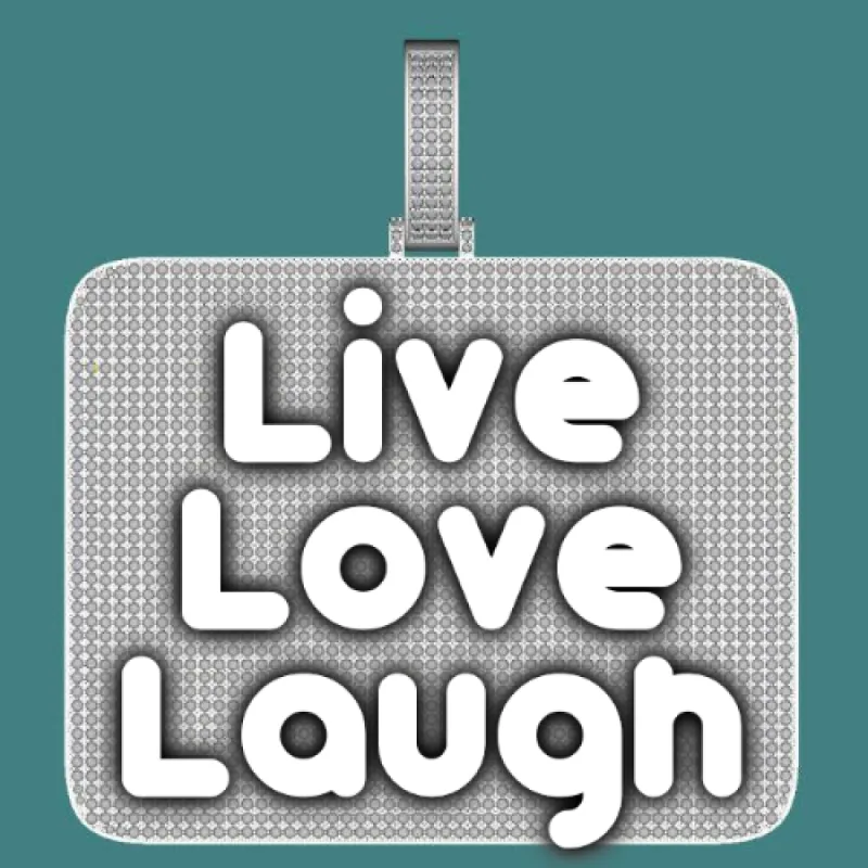 CUSTOM LETTER NECKLACE 3D BIG SQUARE sold by The GUU Shop