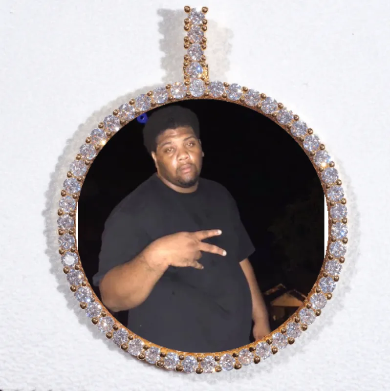 LARGE 3D CIRCLE CUSTOM PICTURE PENDANT sold by The GUU Shop