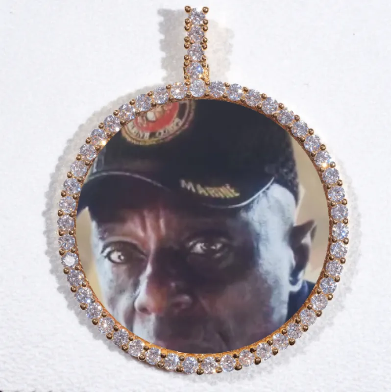 LARGE 3D CIRCLE CUSTOM PICTURE PENDANT sold by The GUU Shop