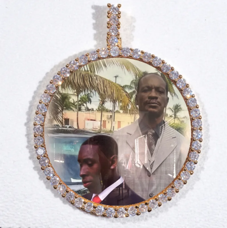 LARGE 3D CIRCLE CUSTOM PICTURE PENDANT sold by The GUU Shop