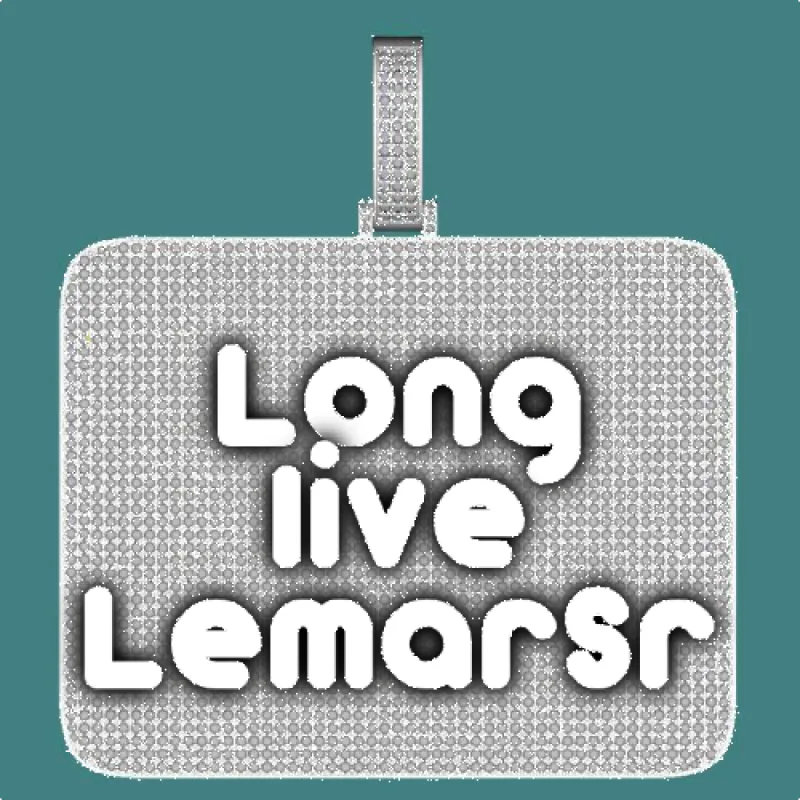 CUSTOM LETTER NECKLACE 3D BIG SQUARE sold by The GUU Shop