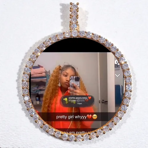 LARGE 3D CIRCLE CUSTOM PICTURE PENDANT sold by The GUU Shop