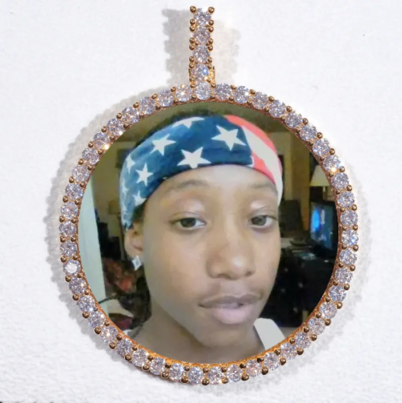 LARGE 3D CIRCLE CUSTOM PICTURE PENDANT sold by The GUU Shop