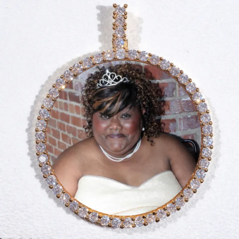 LARGE 3D CIRCLE CUSTOM PICTURE PENDANT sold by The GUU Shop