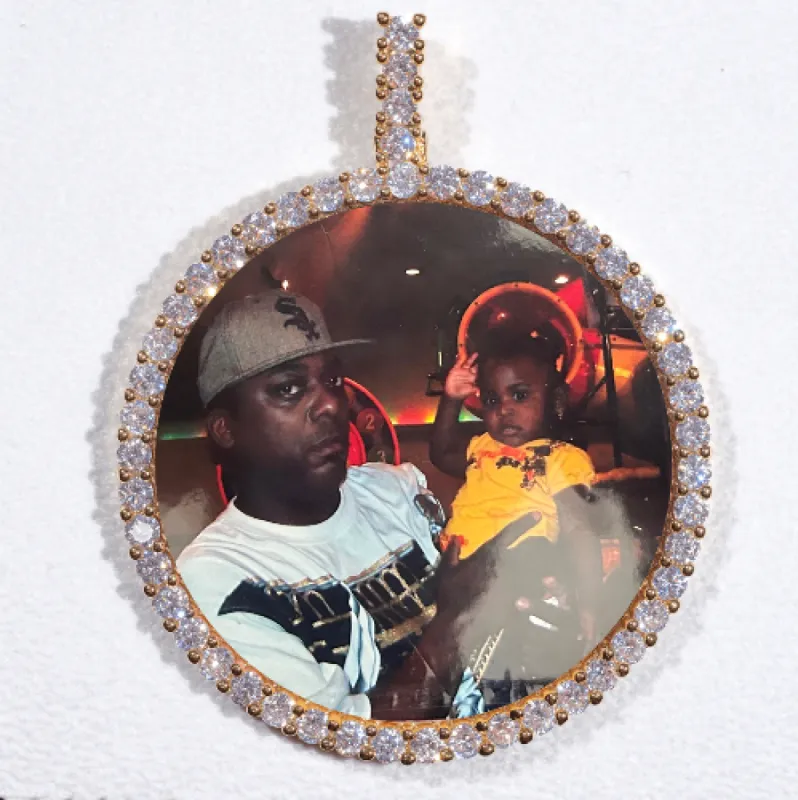 LARGE 3D CIRCLE CUSTOM PICTURE PENDANT sold by The GUU Shop