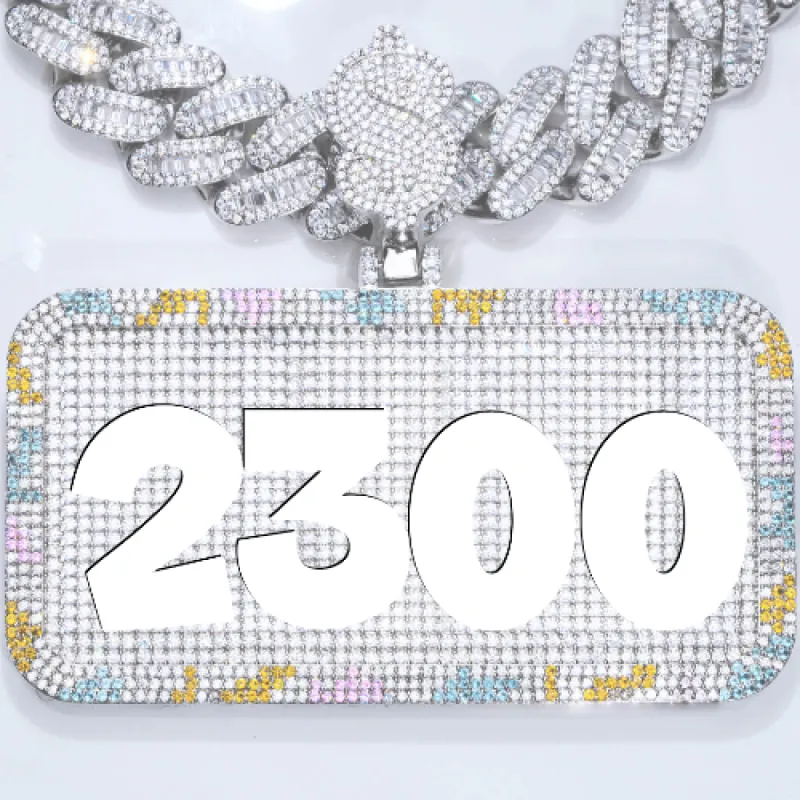 CUSTOM LETTER NECKLACE 3D COLORFUL SQUARE sold by The GUU Shop