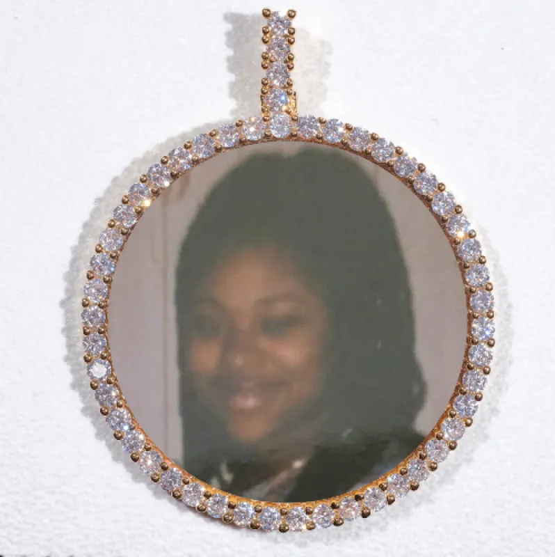 LARGE 3D CIRCLE CUSTOM PICTURE PENDANT sold by The GUU Shop