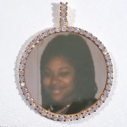 LARGE 3D CIRCLE CUSTOM PICTURE PENDANT sold by The GUU Shop