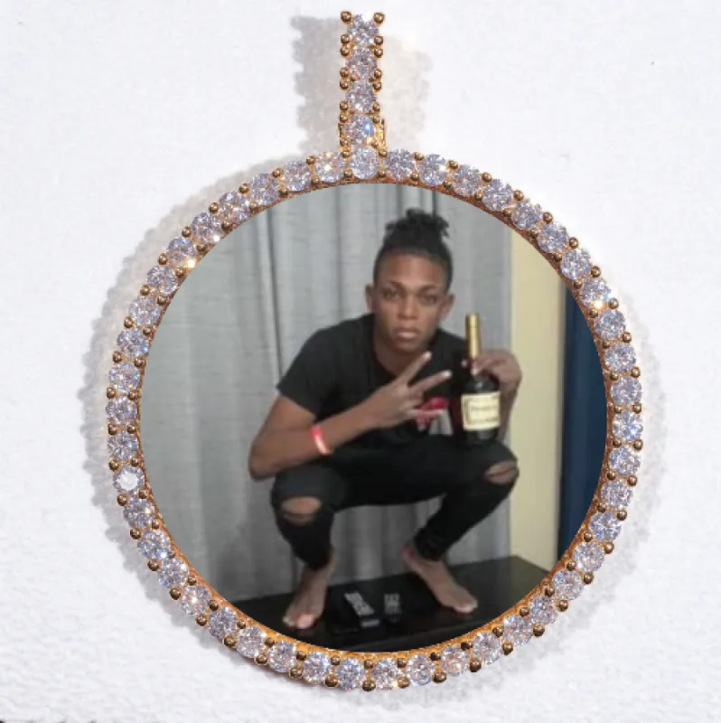 LARGE 3D CIRCLE CUSTOM PICTURE PENDANT sold by The GUU Shop