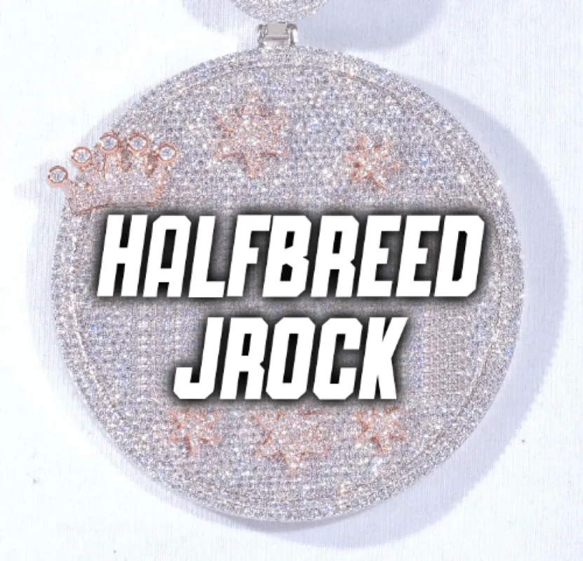 CUSTOM LETTER NECKLACE 3D BIG CROWN DISC sold by The GUU Shop