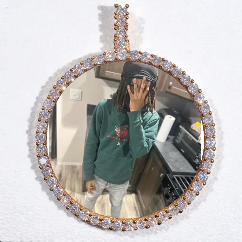 LARGE 3D CIRCLE CUSTOM PICTURE PENDANT sold by The GUU Shop