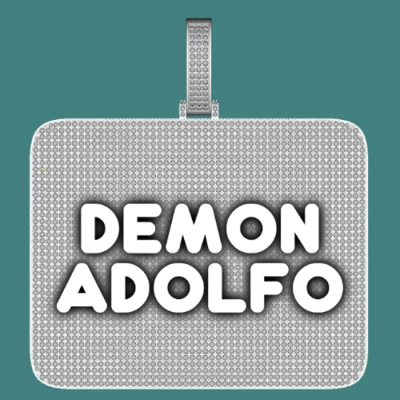 CUSTOM LETTER NECKLACE 3D BIG SQUARE sold by The GUU Shop