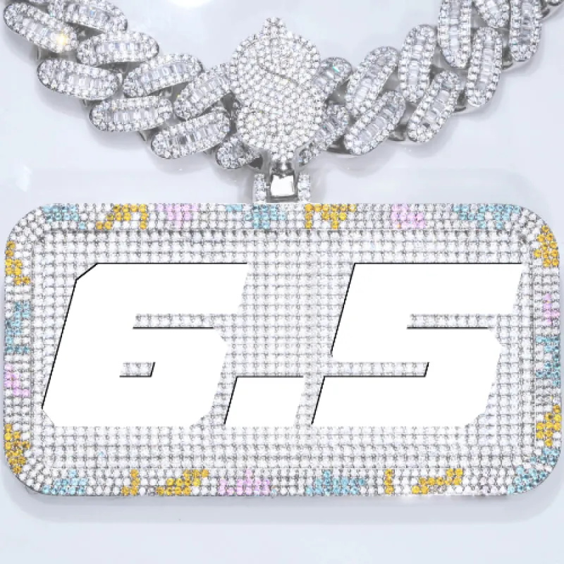 CUSTOM LETTER NECKLACE 3D COLORFUL SQUARE sold by The GUU Shop