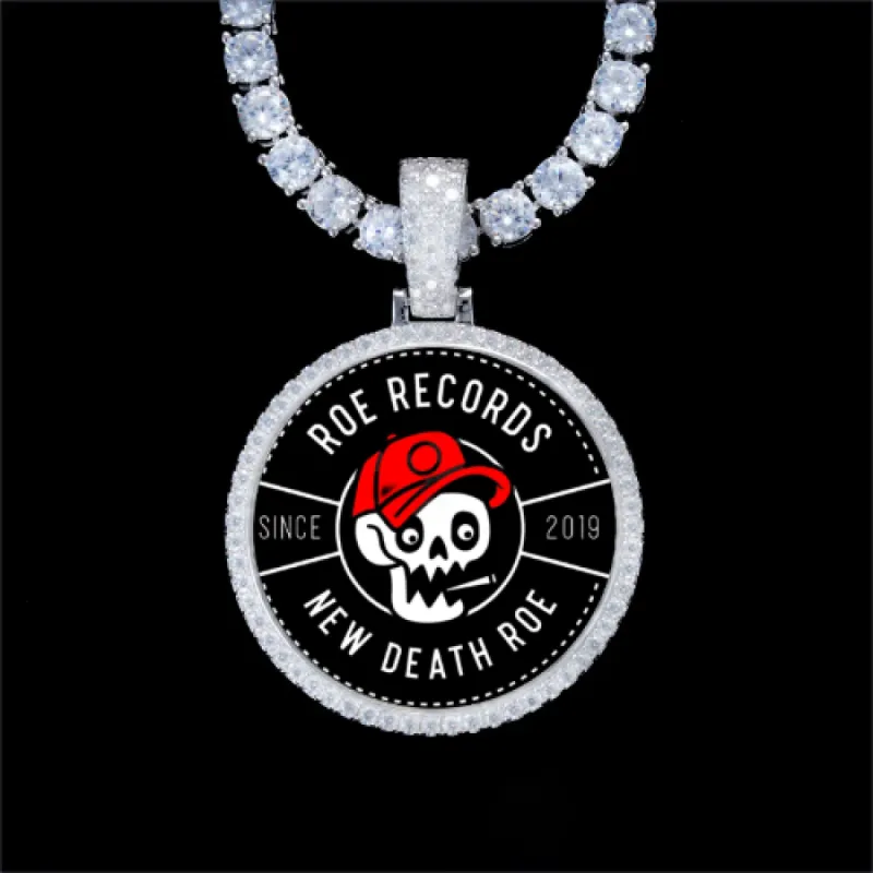 925S & VVS Moissanite 3D Circle Custom Picture Pendant sold by The GUU Shop