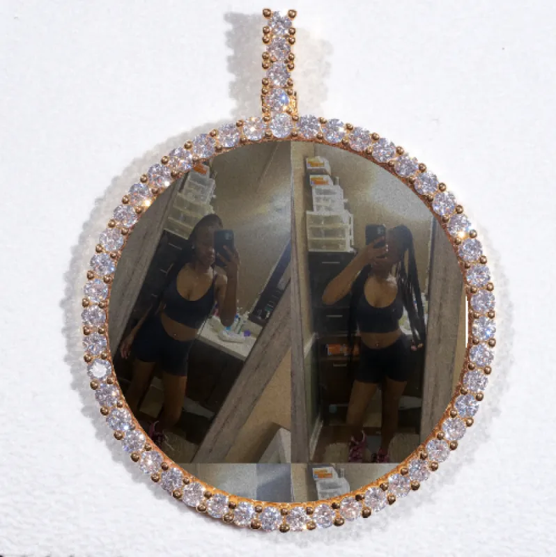 LARGE 3D CIRCLE CUSTOM PICTURE PENDANT sold by The GUU Shop